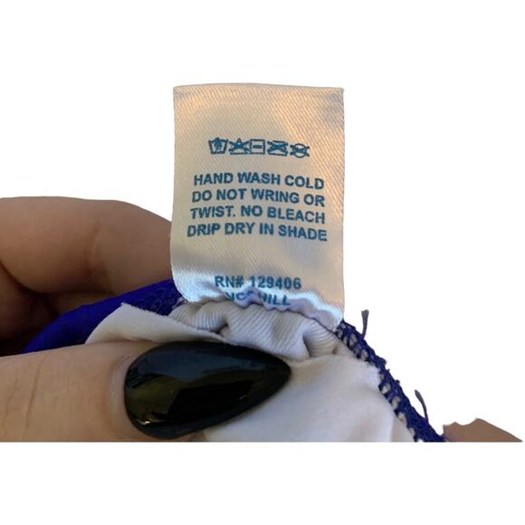 Venus mesh high neck bikini top with mesh sz 10 cerulean royal blue - Picture 4 of 11